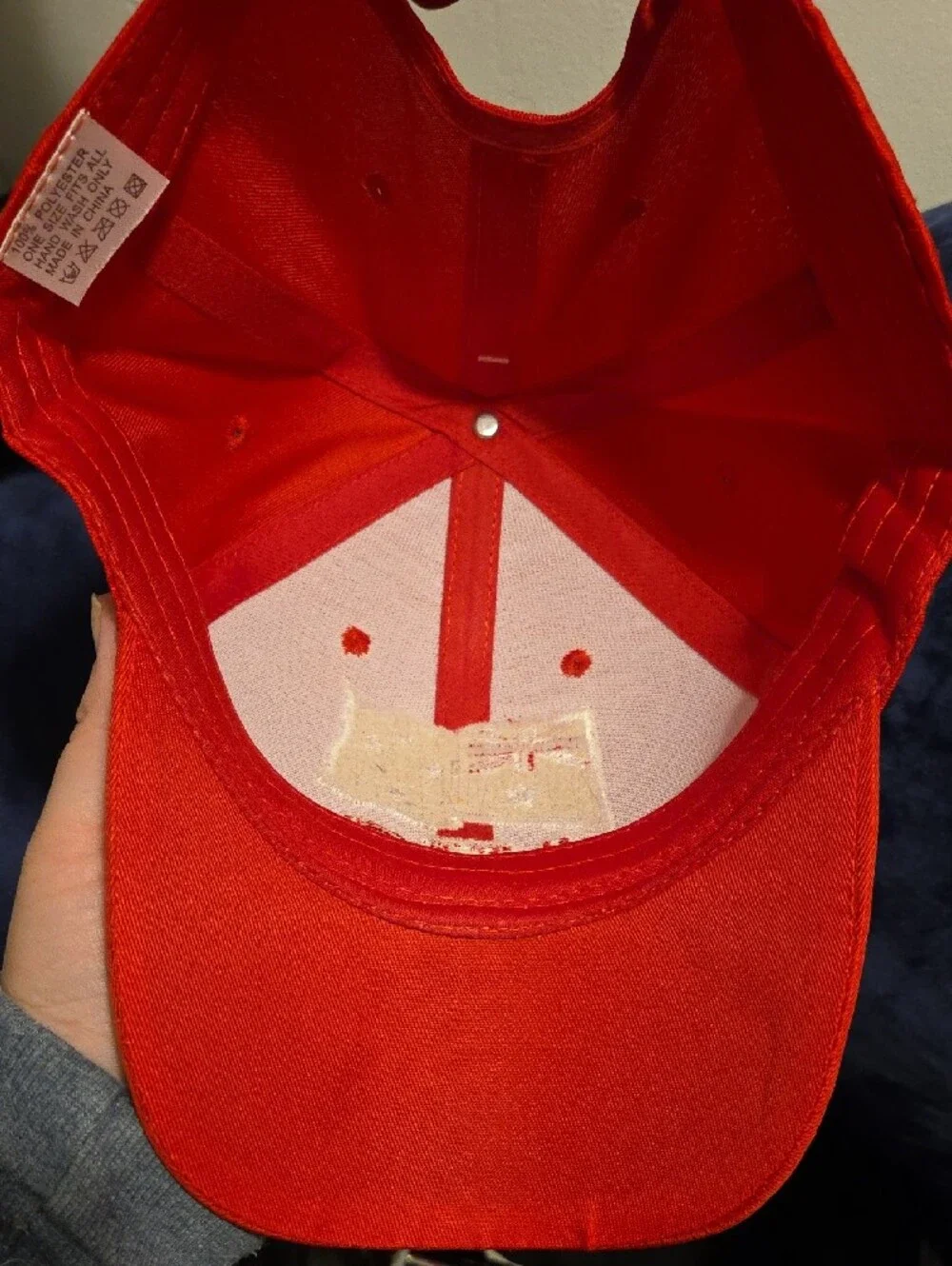 Red AUS Baseball Cap with Australian Flag Embroidery